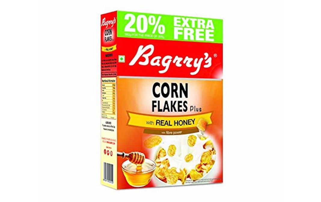 Bagrry's Corn Flakes Plus with Real Honey   Box  300 grams